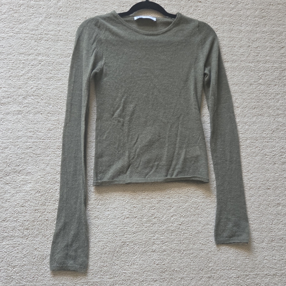 NWOT Zara Olive Green Women's Top - Picture 4 of 8
